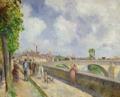 Die Brücke von Pontoise, 1878 von Camille Jacob Pissarro